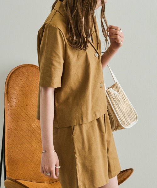 Ambre Neige（アンブルネージュ）の「リネンセットアップ／【WEB/EC限定商品】（セットアップ・レディース・ライトブラウン/ナチュラル・FREE）」の9枚目の写真