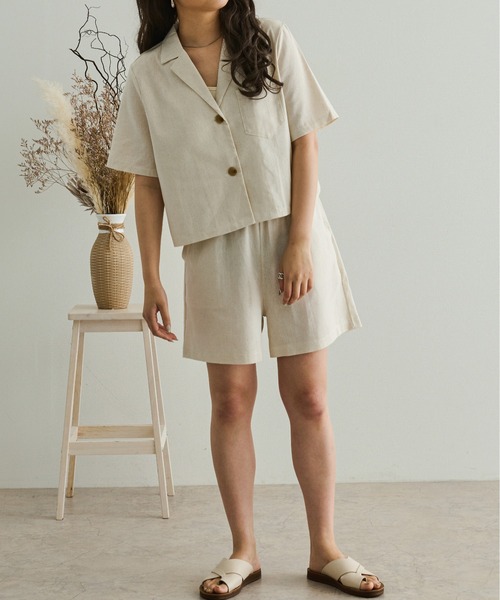 Ambre Neige（アンブルネージュ）の「リネンセットアップ／【WEB/EC限定商品】（セットアップ・レディース・ライトブラウン/ナチュラル・FREE）」の14枚目の写真