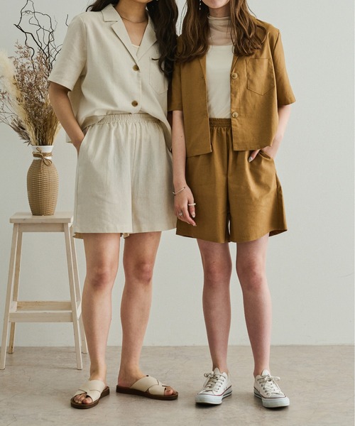 Ambre Neige（アンブルネージュ）の「リネンセットアップ／【WEB/EC限定商品】（セットアップ・レディース・ライトブラウン/ナチュラル・FREE）」の18枚目の写真