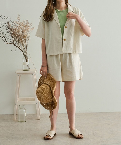 Ambre Neige（アンブルネージュ）の「リネンセットアップ／【WEB/EC限定商品】（セットアップ・レディース・ライトブラウン/ナチュラル・FREE）」の16枚目の写真