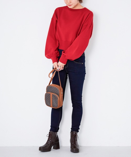 Heather(ヘザー)の「2WAYスナップボタンニットカーディガン 217856(カーディガン/ボレロ・レディース・アイボリー/レッド/ブラック/グレー/グリーン・FREE)」の8枚目の写真