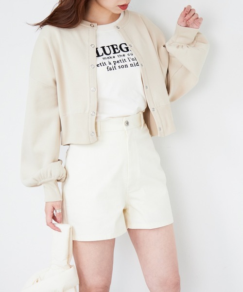 Heather(ヘザー)の「2WAYスナップボタンニットカーディガン 217856(カーディガン/ボレロ・レディース・アイボリー/レッド/ブラック/グレー/グリーン・FREE)」の10枚目の写真