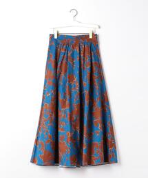 EMMEL REFINES | ＜EMMEL REFINES（エメル リファインズ）＞EM タフタ プリント ボリュームスカート －ウォッシャブル－(スカート)