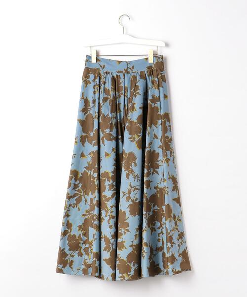 EMMEL REFINES（エメルリファインズ）の「＜EMMEL REFINES（エメル リファインズ）＞EM タフタ プリント ボリュームスカート －ウォッシャブル－（スカート・レディース・ライトブルー/コバルトブルー・S/M/XS）」の4枚目の写真