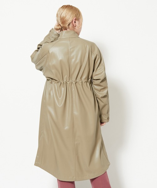 CIAOPANIC（チャオパニック）の「■シンセティックレザーM-65モッズコート（その他アウター・レディース・ブラック/オリーブ・FREE）」の7枚目の写真