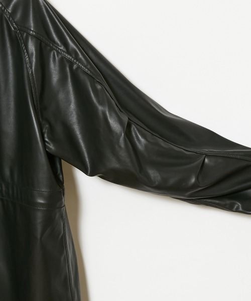 CIAOPANIC（チャオパニック）の「■シンセティックレザーM-65モッズコート（その他アウター・レディース・ブラック/オリーブ・FREE）」の15枚目の写真