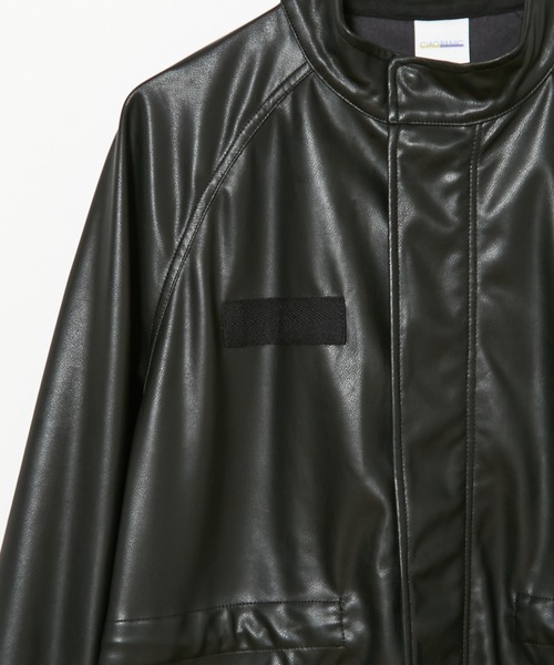 CIAOPANIC（チャオパニック）の「■シンセティックレザーM-65モッズコート（その他アウター・レディース・ブラック/オリーブ・FREE）」の10枚目の写真