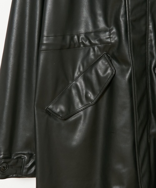 CIAOPANIC（チャオパニック）の「■シンセティックレザーM-65モッズコート（その他アウター・レディース・ブラック/オリーブ・FREE）」の4枚目の写真