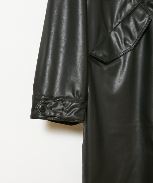 CIAOPANIC（チャオパニック）の「■シンセティックレザーM-65モッズコート（その他アウター・レディース・ブラック/オリーブ・FREE）」の19枚目の写真