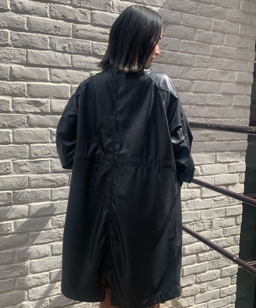 CIAOPANIC（チャオパニック）の「■シンセティックレザーM-65モッズコート（その他アウター・レディース・ブラック/オリーブ・FREE）」の20枚目の写真