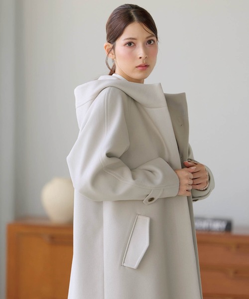 Filomo]フード付きロングコート洗える（その他アウター）｜Filomo