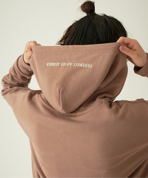 KANGOL EXTRA COMFORT(カンゴールエクストラコンフォート)の「【KANGOL EXTRA COMFORT(カンゴール エクストラ コンフォート)】《WEB限定》ロゴ刺繍 オーバーサイズ ZIPパーカー(パーカー・レディース・グレー/ブラック/オフホワイト/ブルーグレー・M/L/LL)」の8枚目の写真