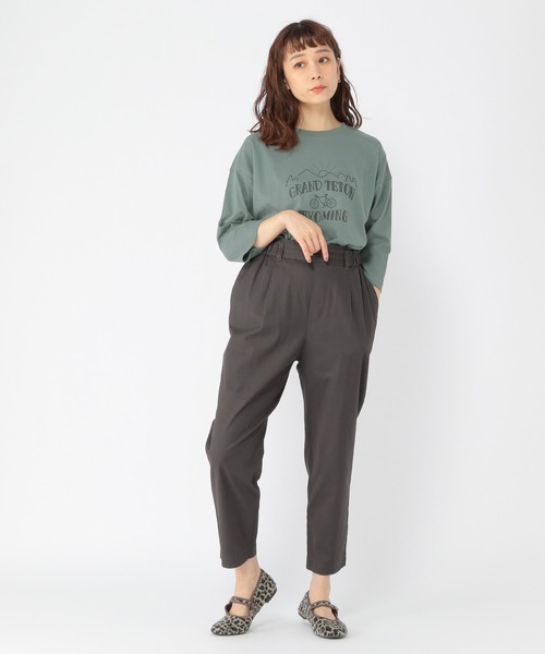 studio CLIP（スタディオクリップ）の「YOHさんコラボロゴプルオーバー（Tシャツ/カットソー・レディース・アイボリー/チャコール/カーキ/ブラウン・FREE）」の15枚目の写真