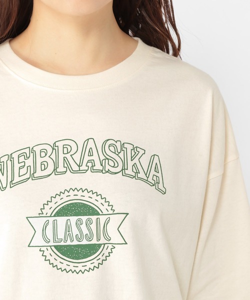 studio CLIP（スタディオクリップ）の「YOHさんコラボロゴプルオーバー（Tシャツ/カットソー・レディース・アイボリー/チャコール/カーキ/ブラウン・FREE）」の6枚目の写真