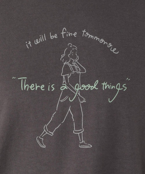 studio CLIP（スタディオクリップ）の「YOHさんコラボロゴプルオーバー（Tシャツ/カットソー・レディース・アイボリー/チャコール/カーキ/ブラウン・FREE）」の12枚目の写真