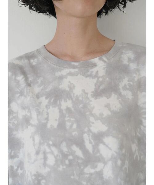AMERICAN HOLIC（アメリカンホリック）の「タイダイ染め裾ラウンド5分袖カットチュニック（Tシャツ/カットソー・レディース・グレー・L/M）」の8枚目の写真