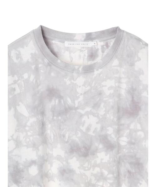 AMERICAN HOLIC（アメリカンホリック）の「タイダイ染め裾ラウンド5分袖カットチュニック（Tシャツ/カットソー・レディース・グレー・L/M）」の15枚目の写真