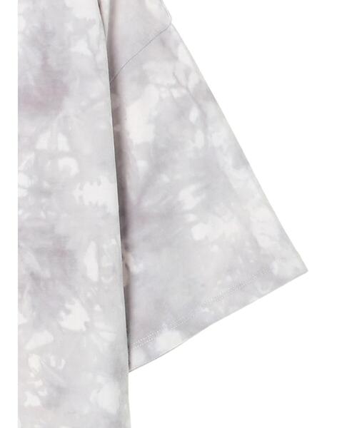 AMERICAN HOLIC（アメリカンホリック）の「タイダイ染め裾ラウンド5分袖カットチュニック（Tシャツ/カットソー・レディース・グレー・L/M）」の16枚目の写真