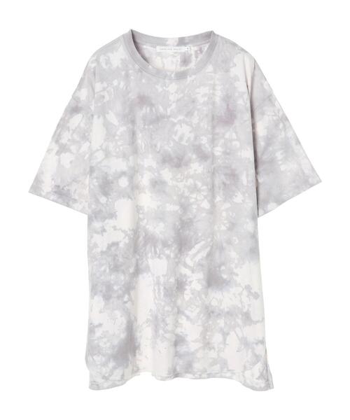 AMERICAN HOLIC（アメリカンホリック）の「タイダイ染め裾ラウンド5分袖カットチュニック（Tシャツ/カットソー・レディース・グレー・L/M）」の18枚目の写真