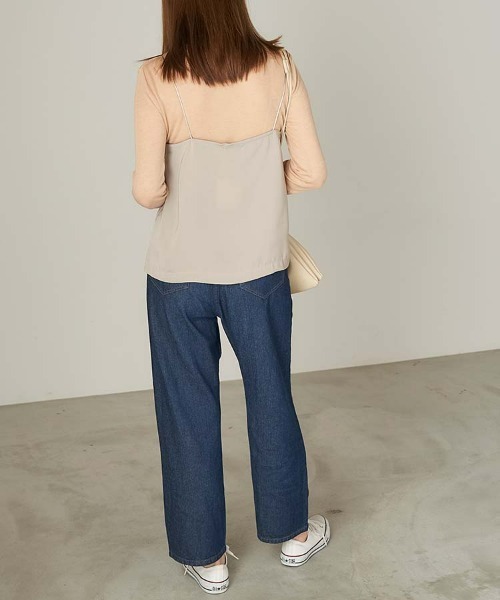 Chaco closet(チャコ クローゼット)の「【セットアイテム】タートルネックインナートップス×レースキャミトップス(キャミソール・レディース・ブラック/ベージュ/カーキ・FREE)」の11枚目の写真