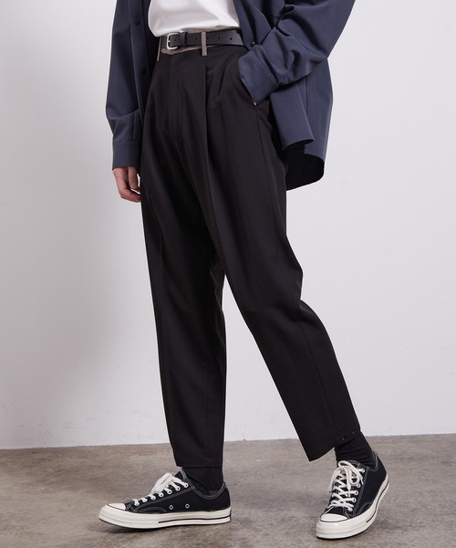 JUNRED（ジュンレッド）の「バイシクルワンタックイージーパンツ（その他パンツ・メンズ・ブラック/ダークブラウン/グリーン/イエロー系その他3/ベージュ・LL/M/L）」の2枚目の写真