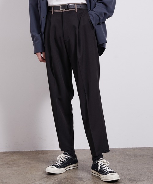 JUNRED（ジュンレッド）の「バイシクルワンタックイージーパンツ（その他パンツ・メンズ・ブラック/ダークブラウン/グリーン/イエロー系その他3/ベージュ・LL/M/L）」の6枚目の写真