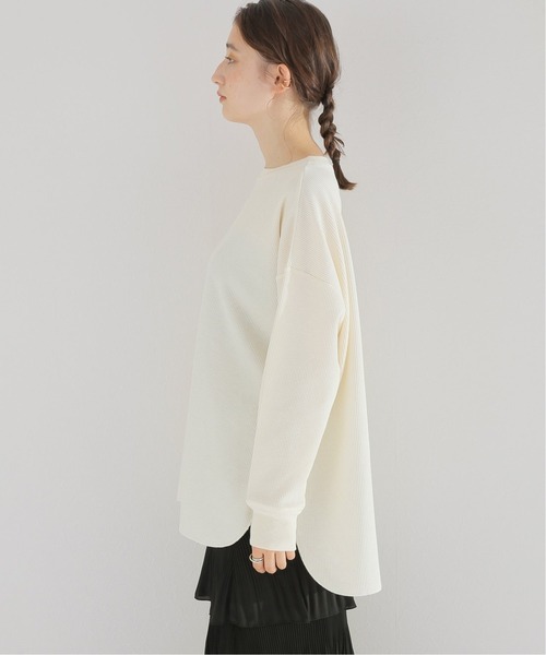 JOURNAL STANDARD relume（ジャーナルスタンダード　レリューム）の「TCワッフルオーバーサイズロングスリーブTシャツ◆（Tシャツ/カットソー・レディース・チャコールグレー/ベージュ系その他/オートミール・FREE）」の15枚目の写真