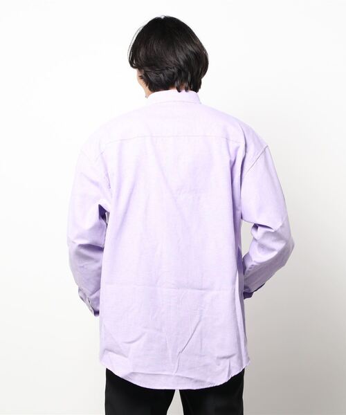 coca（coca）（コカ）の「メンズ BDルーズシルエットオックスシャツ（シャツ/ブラウス・メンズ・ホワイト/パープル/ブルー・M/L/XL）」の5枚目の写真