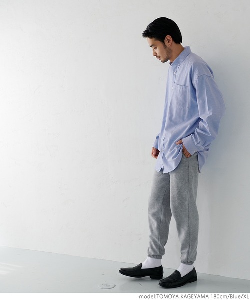 coca（coca）（コカ）の「メンズ BDルーズシルエットオックスシャツ（シャツ/ブラウス・メンズ・ホワイト/パープル/ブルー・M/L/XL）」の13枚目の写真