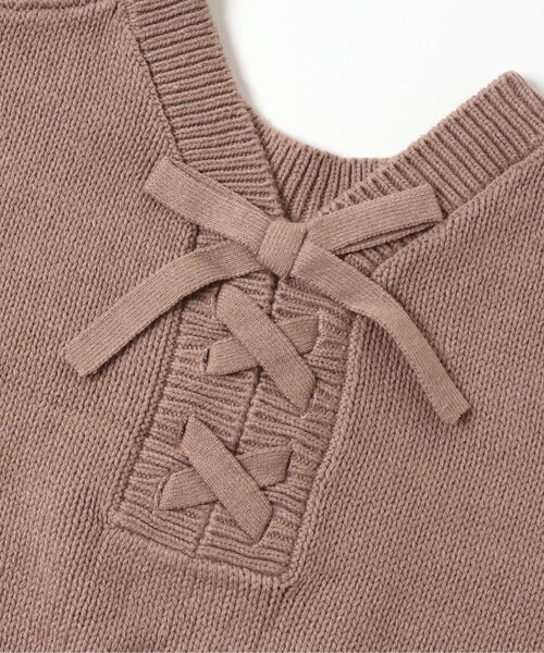 apres les cours（アプレレクール）の「レースアップニットベスト（ニット/セーター・キッズ・ピンク/ベージュ・120/140/100）」の15枚目の写真