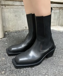 Figments | サイドゴアスクエアトゥブーツ(ブーツ)