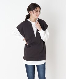 SHOO・LA・RUE | 【2点セット】裏毛ベスト＋ロンTセット(その他トップス)