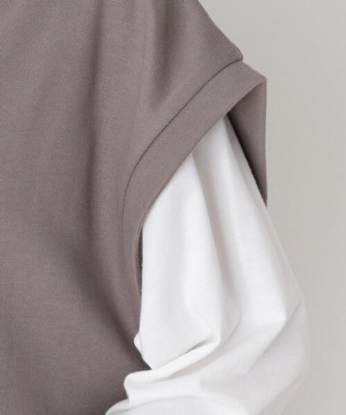 SHOO・LA・RUE（シューラルー）の「◆【2点セット】裏毛ベスト＋ロンTセット（その他トップス・レディース・グレー系その他/サンドベージュ・02/03/04）」の3枚目の写真