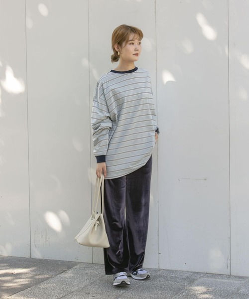 UR Lab.(アーバンリサーチラボ)の「マルチボーダーTシャツ(Tシャツ/カットソー・メンズ・ホワイト/ブルー系その他/グリーン・MEDIUM/LARGE)」の11枚目の写真