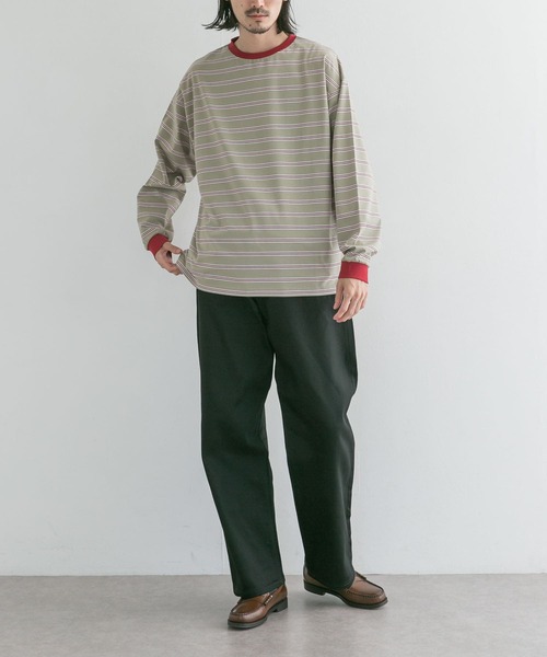 UR Lab.(アーバンリサーチラボ)の「マルチボーダーTシャツ(Tシャツ/カットソー・メンズ・ホワイト/ブルー系その他/グリーン・MEDIUM/LARGE)」の16枚目の写真