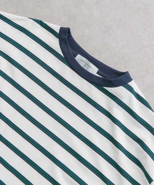 UR Lab.(アーバンリサーチラボ)の「マルチボーダーTシャツ(Tシャツ/カットソー・メンズ・ホワイト/ブルー系その他/グリーン・MEDIUM/LARGE)」の5枚目の写真