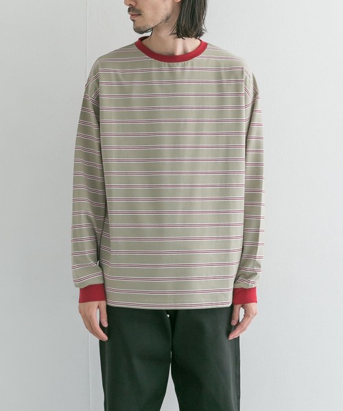 UR Lab.(アーバンリサーチラボ)の「マルチボーダーTシャツ(Tシャツ/カットソー・メンズ・ホワイト/ブルー系その他/グリーン・MEDIUM/LARGE)」の19枚目の写真