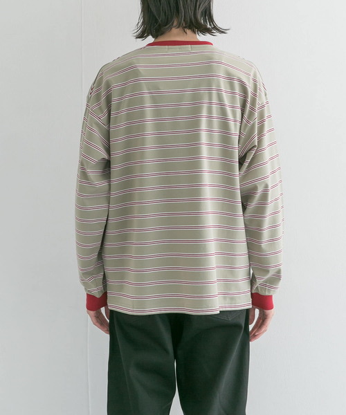 UR Lab.(アーバンリサーチラボ)の「マルチボーダーTシャツ(Tシャツ/カットソー・メンズ・ホワイト/ブルー系その他/グリーン・MEDIUM/LARGE)」の22枚目の写真