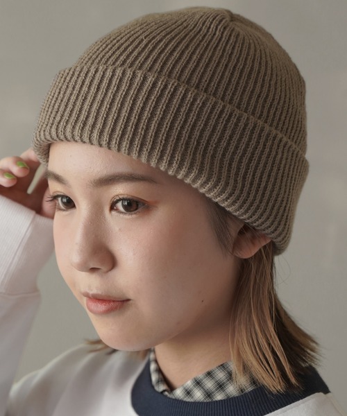 SPINNS(スピンズ)の「ニットキャップ(ニットキャップ/ビーニー・レディース・アイボリー/グリーン/ブラック/ベージュ・ONESIZE)」の1枚目の写真