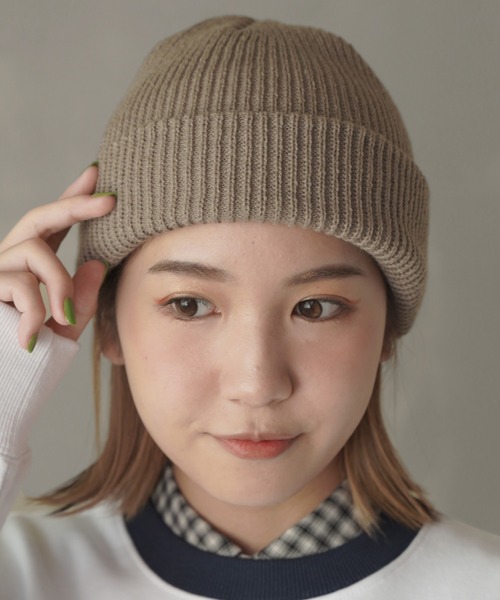 SPINNS(スピンズ)の「ニットキャップ(ニットキャップ/ビーニー・レディース・アイボリー/グリーン/ブラック/ベージュ・ONESIZE)」の10枚目の写真