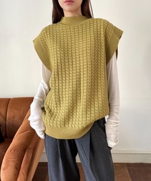 Didot.showroom | 【Didot.】ハイネックケーブルニットベスト(ベスト)