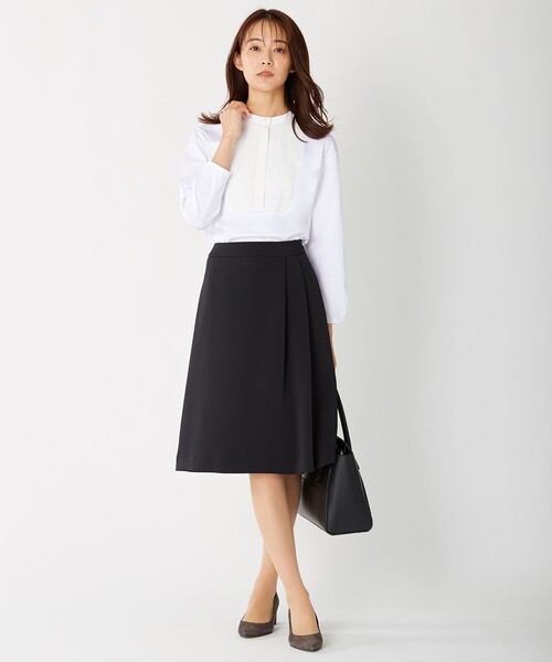 J.PRESS(ジェイプレス)の「【洗える】ヴィーナスダブルクロス スカート(スカート・レディース・ネイビー系/ブラック系・13/11/7/9)」の11枚目の写真