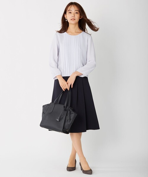 J.PRESS(ジェイプレス)の「【洗える】ヴィーナスダブルクロス スカート(スカート・レディース・ネイビー系/ブラック系・13/11/7/9)」の9枚目の写真