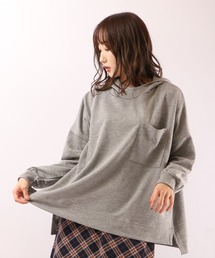 PAGE ONE T/C裏毛フーディプルオーバー M~Lフリーサイズ