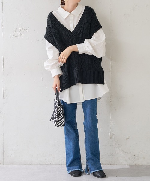 DISCOAT（ディスコート）の「【WEB限定】BIGシャツ（シャツ/ブラウス・レディース・ホワイト/ブラック/グレー/イエロー・FREE）」の13枚目の写真