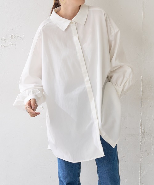 DISCOAT（ディスコート）の「【WEB限定】BIGシャツ（シャツ/ブラウス・レディース・ホワイト/ブラック/グレー/イエロー・FREE）」の14枚目の写真