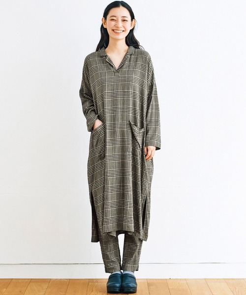 and myera（アンド マイラ）の「ａｎｄ　ｍｙｅｒａ　グレンチェックのナイトウェア（ルームウェア/パジャマ・レディース・グレー系その他・MEDIUM/LARGE/X-LARGE/SMALL）」の12枚目の写真