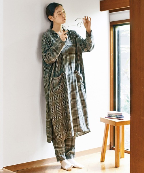 and myera（アンド マイラ）の「ａｎｄ　ｍｙｅｒａ　グレンチェックのナイトウェア（ルームウェア/パジャマ・レディース・グレー系その他・MEDIUM/LARGE/X-LARGE/SMALL）」の6枚目の写真