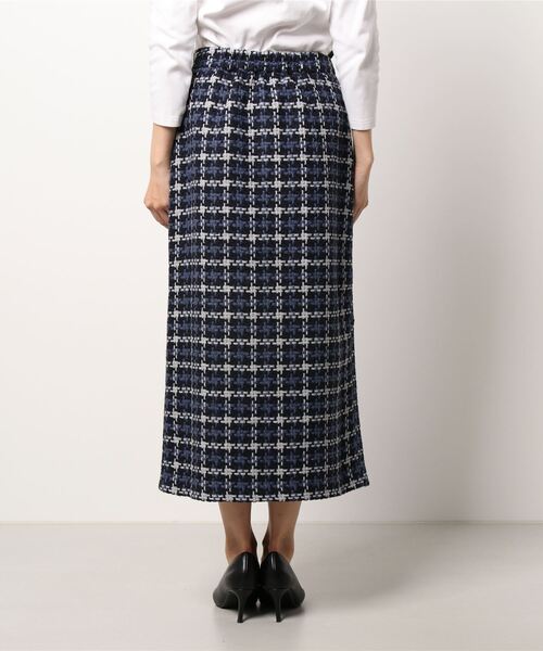 PICCIN(ピッチン)の「レトロ千鳥チェックスカート(スカート・レディース・グレー/レッド・M/L)」の3枚目の写真
