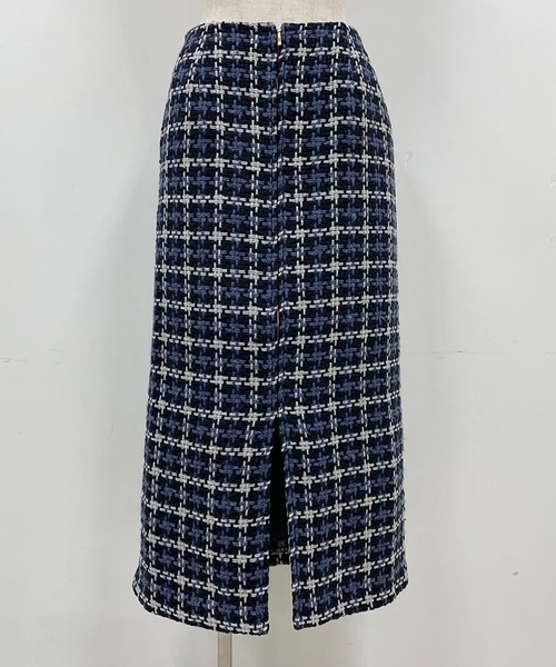 PICCIN(ピッチン)の「レトロ千鳥チェックスカート(スカート・レディース・グレー/レッド・M/L)」の5枚目の写真
